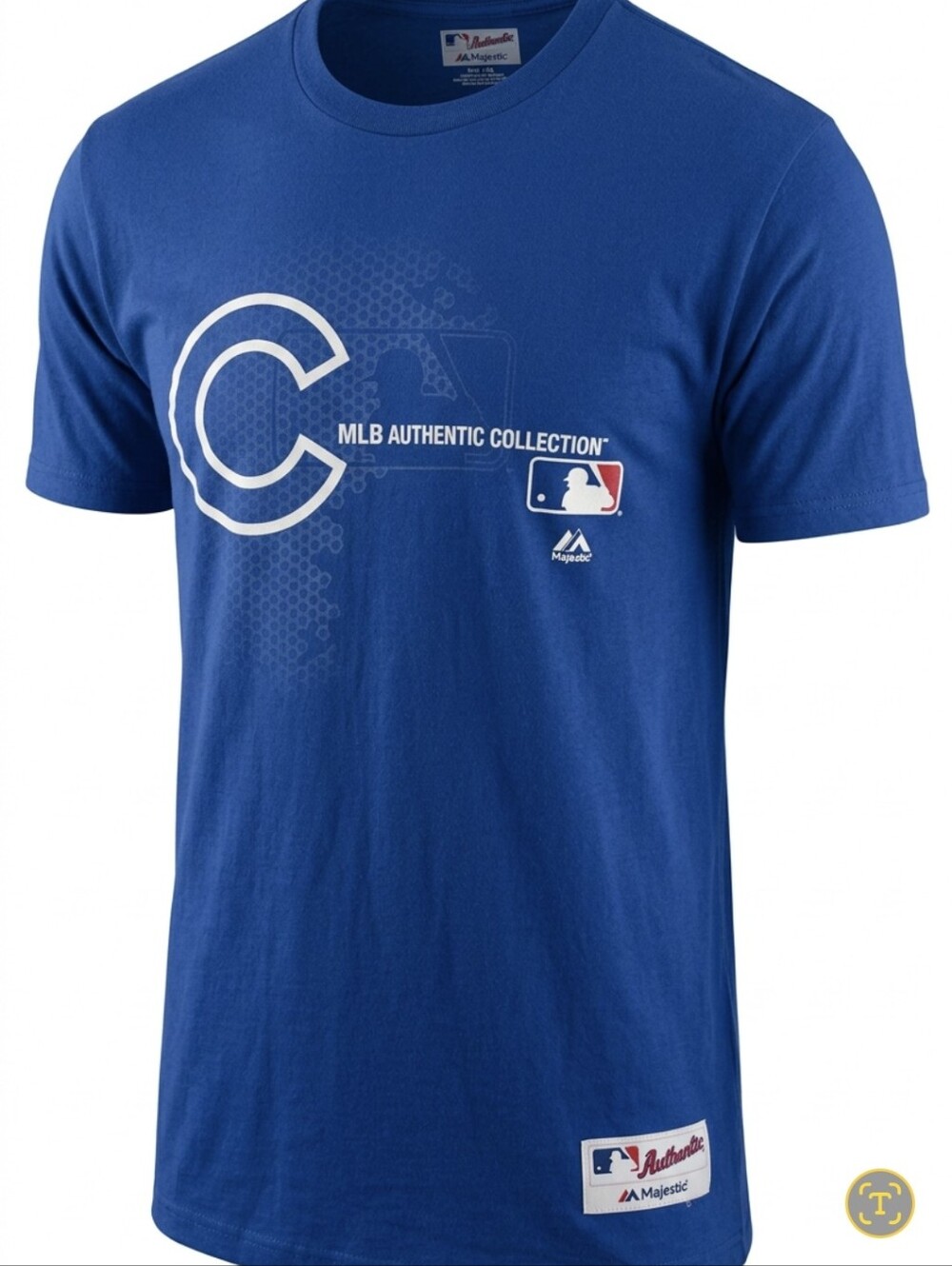 Majestic Royal Blue Chicago Cubs MLB Authentic Graphic Tee Size XL